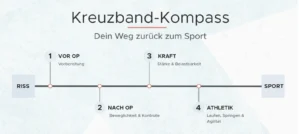 Reha-Roadmap des HNL Kreuzband-Kompass von Riss bis Sport-Rückkehr