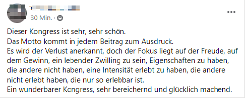 Kundenstimme über die Qualität und das Motto des Kongresses