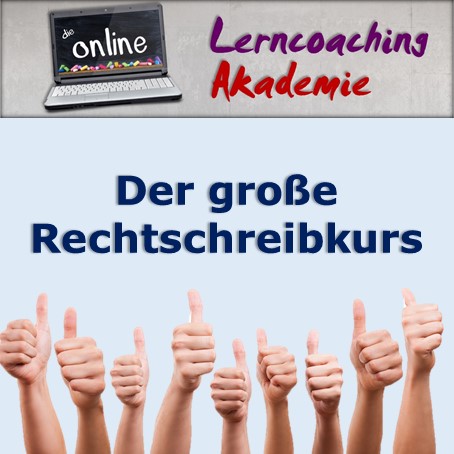 Digistore-Produktbild Der große Rechtschreibkurs mit Laptop und Daumen hoch