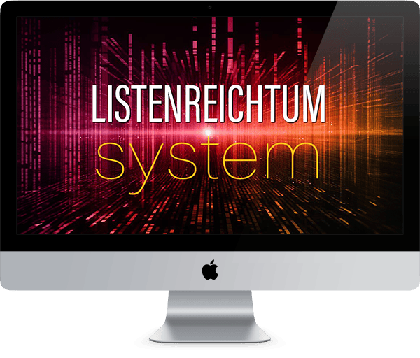 Listenreichtum-System Screenshot zeigt Workflow und Funktionen des Kurses