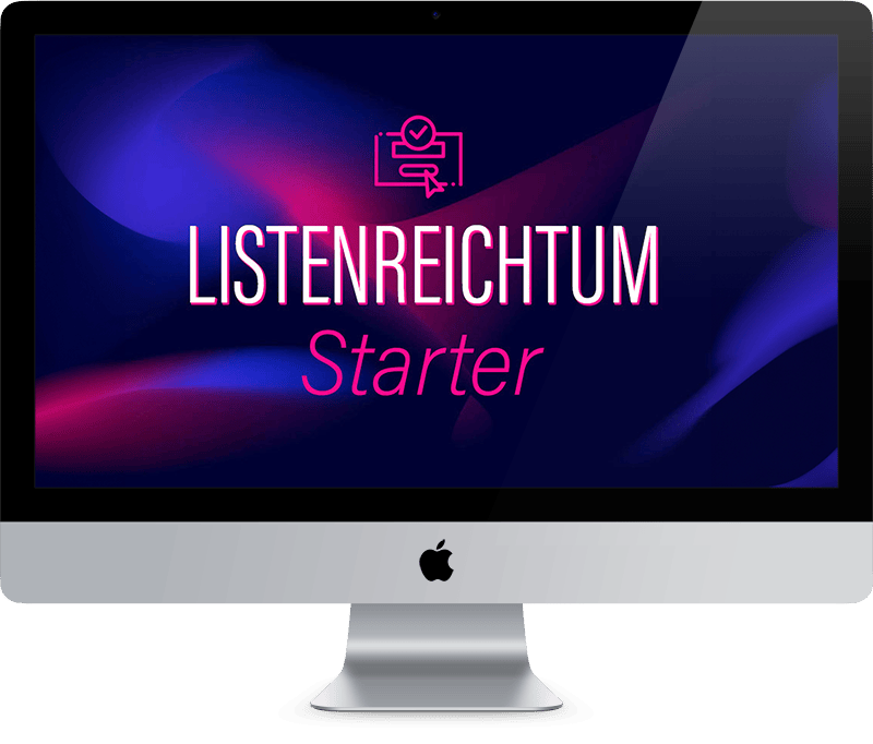 Listenreichtum-Starter Kursbenutzeroberfläche mit KI-gestützten Lead-Magnet-Tools
