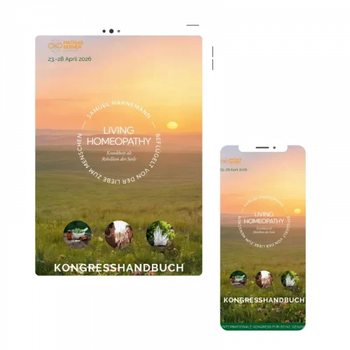 Kongresshandbuch Living Homeopathy 2026 in Tablet- und Smartphone-Format