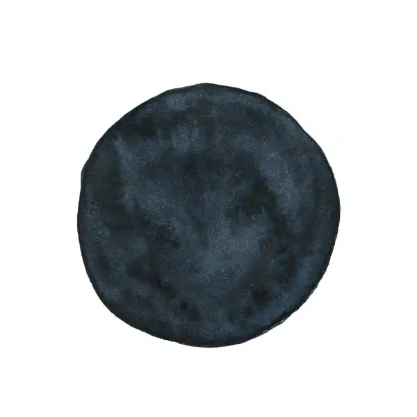 Magic Moon – Yogakurs zu den Mondphasen von Yoga mit Martina 3 Neumond-Phase als dunkle Mondkugel mit Mondkrater-Struktur