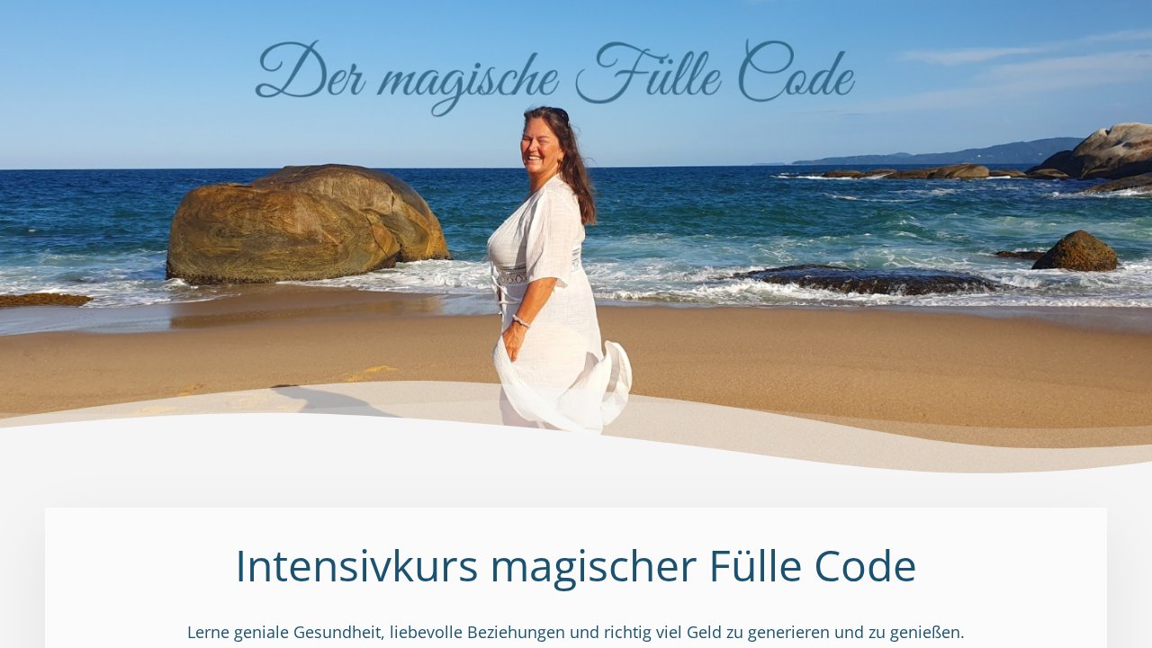 Intensivkurs Magischer Fülle Code – Ansicht der Verkaufsseite