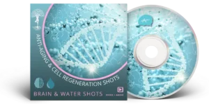 CD-Cover Anti-Aging & Cell Regeneration Shots mit DNA-Helix und Molekülen