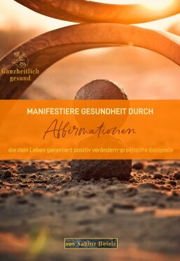 Sabine Hofele Affirmationen & Dankbarkeitsübungen Cover mit orange Lichtstrahlen
