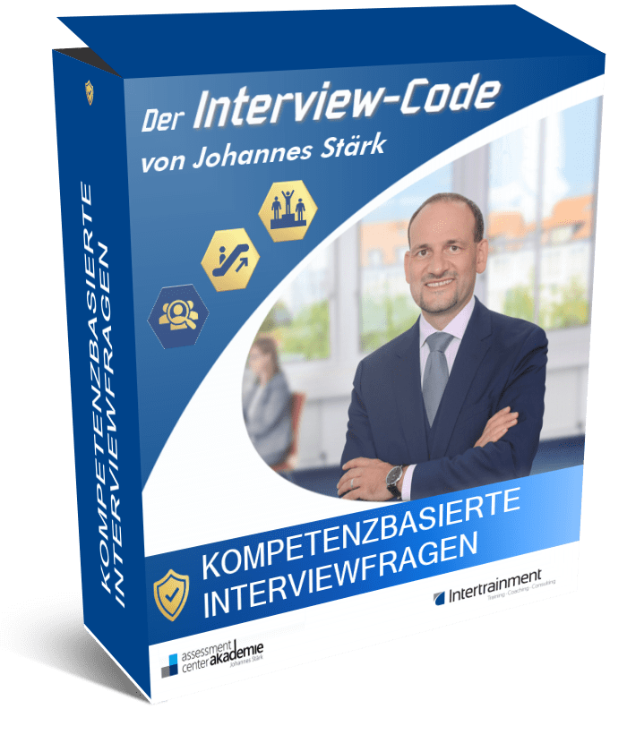 Interview-Code Paket Kompetenzbasierte Interviewfragen mit Portrait von Johannes Stärk