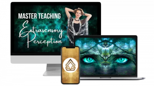 Master Teaching Extrasensory Perception Produktabbildung mit Monitor, Smartphone und Laptop
