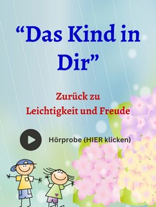 Hörprobe-Cover Meditation Das Kind In Dir mit Play-Symbol und Kindern