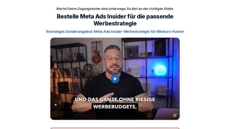 Meta Ads Insider – Videokurs zur Facebook-Werbung
