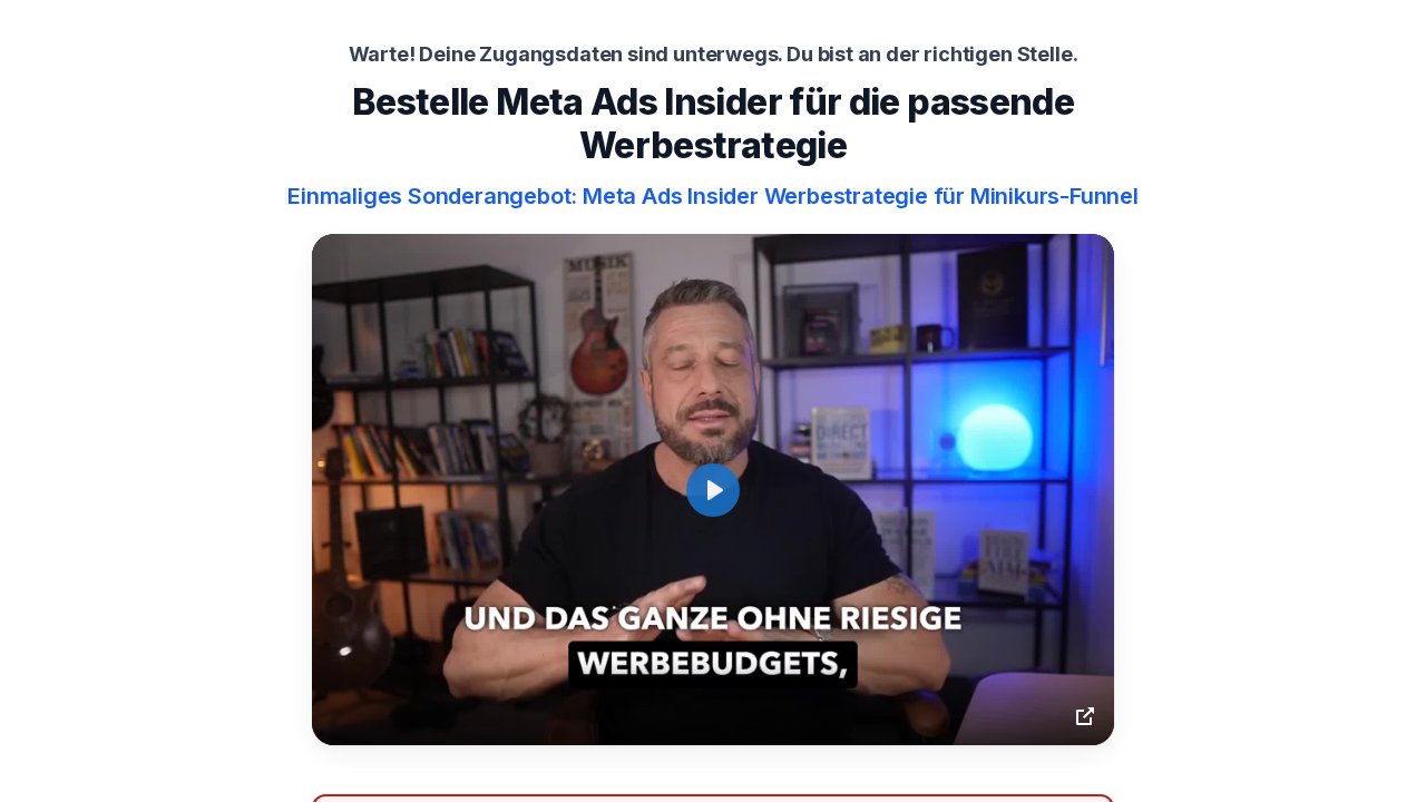 Meta Ads Insider – Videokurs zur Facebook-Werbung 1 Meta Ads Insider – Ansicht der Verkaufsseite