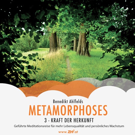Metamorphoses Cover 3 – Kraft der Herkunft mit Waldweg zwischen Bäumen