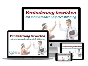 Responsive Mockup des Online-Kurses Motivational Interviewing auf Desktop, Tablet und Smartphone