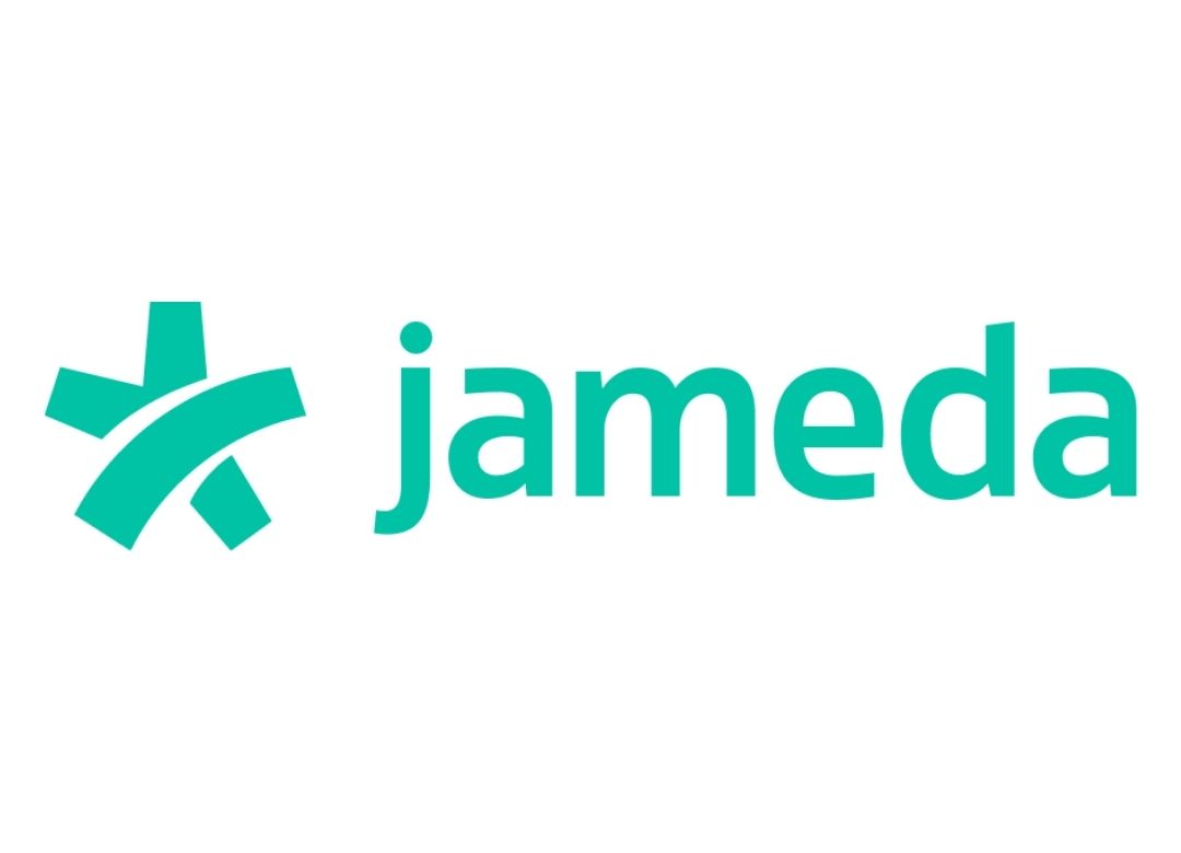 Jameda Logo in Türkis mit stilisierter Figur