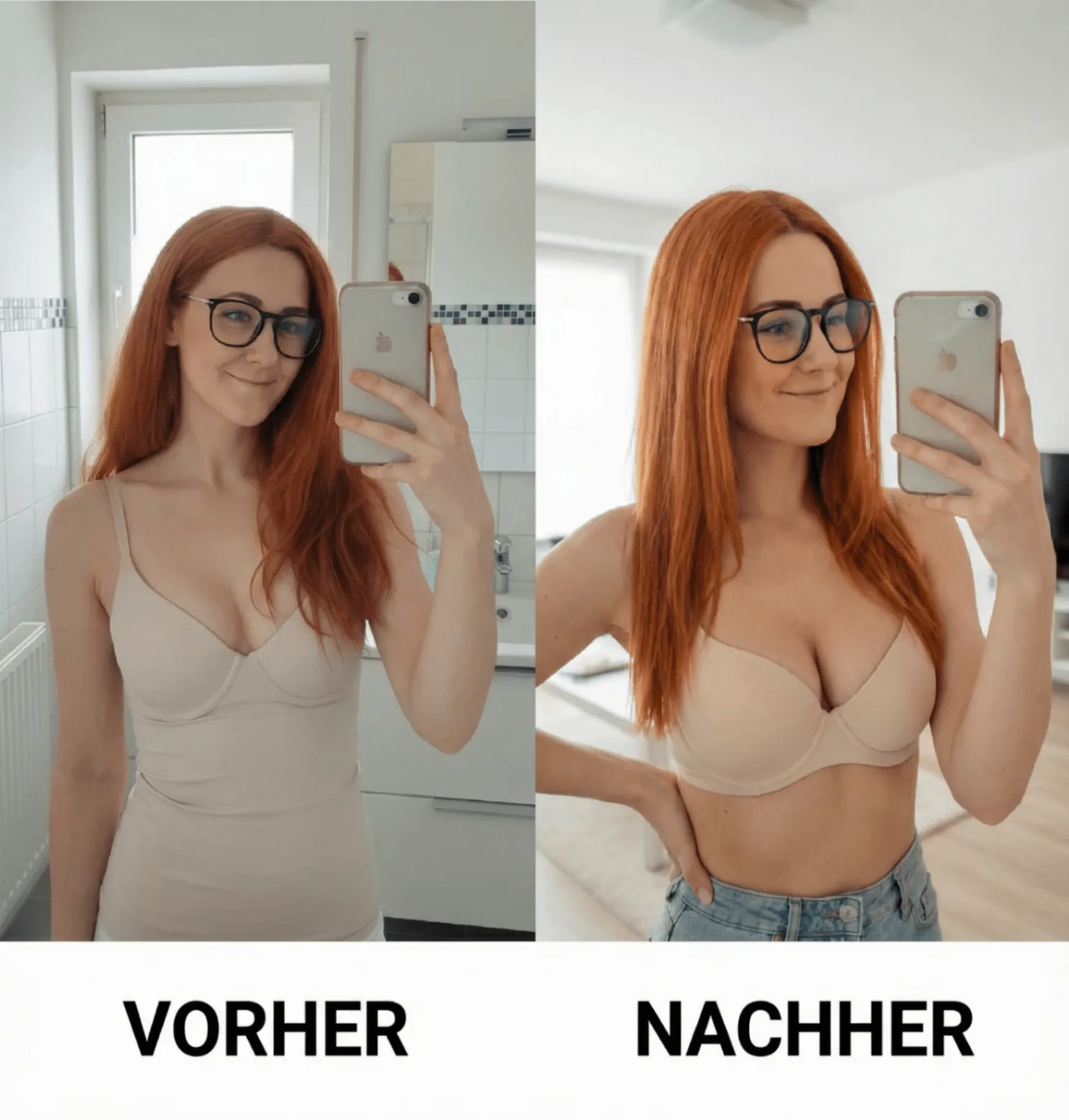 Rebeccas Transformation – Woche 1 vs. Woche 12