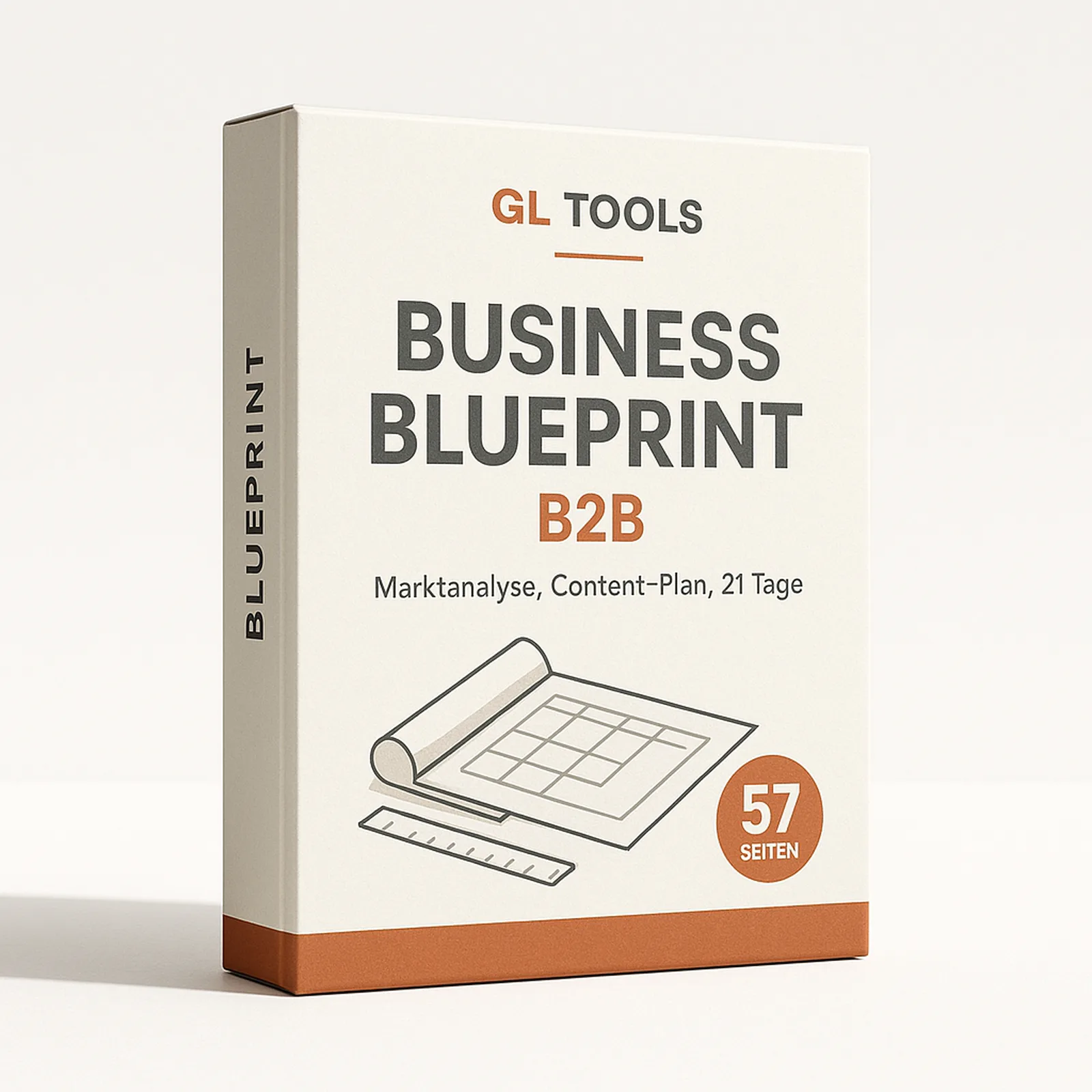 Business Blueprint B2B Produktbox von GL Tools, 57 Seiten, mit Marktanalyse, Content-Plan und 21-Tage-Plan