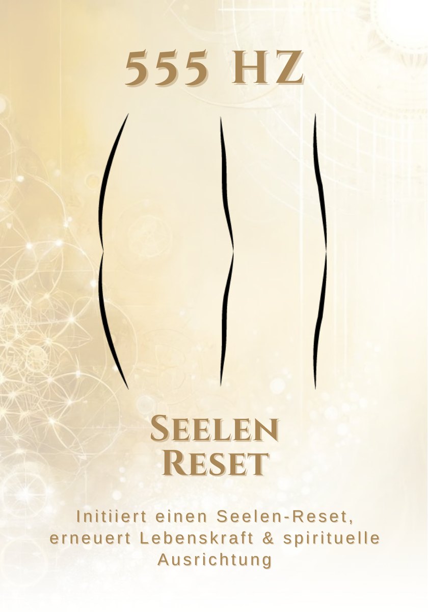 Neuro-Energetic-Programming Master – Energiecoach von Stefanie Bruns 5 Kundenstimme 555 Hz: Drei geschwungene Linien, Text über Seelen-Reset und Lebenskraft
