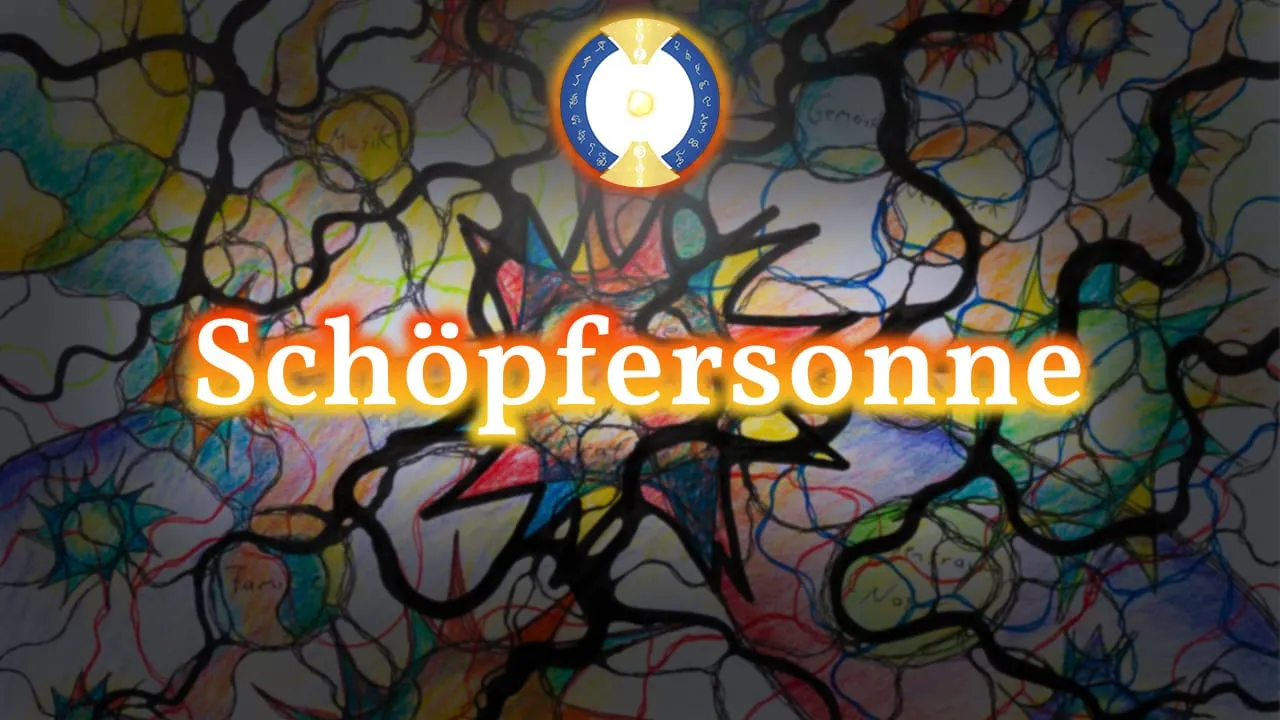 Videostandbild Schöpfersonne mit intensiven Farben und NeuroGraphik-Muster
