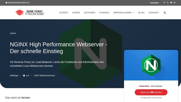 NGINX High Performance Webserver – Der schnelle Einstieg