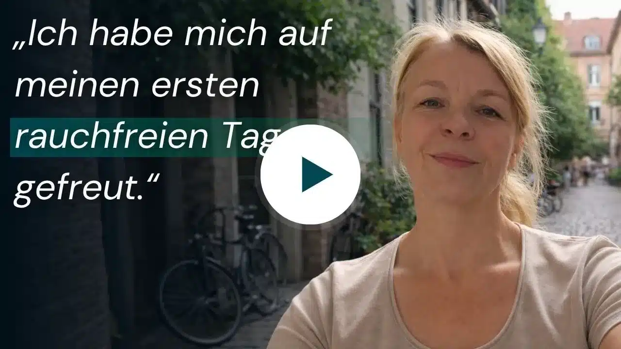 Etelka erzählt im Video-Testimonial, wie sie sich auf ihren ersten rauchfreien Tag gefreut hat mit Nichtraucher-Challenge