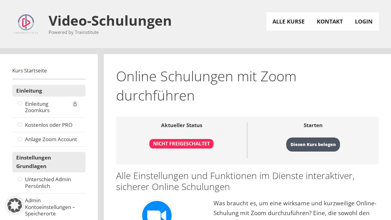 Online Schulungen mit Zoom durchführen 1 Online Schulungen mit Zoom durchführen – Ansicht der Verkaufsseite