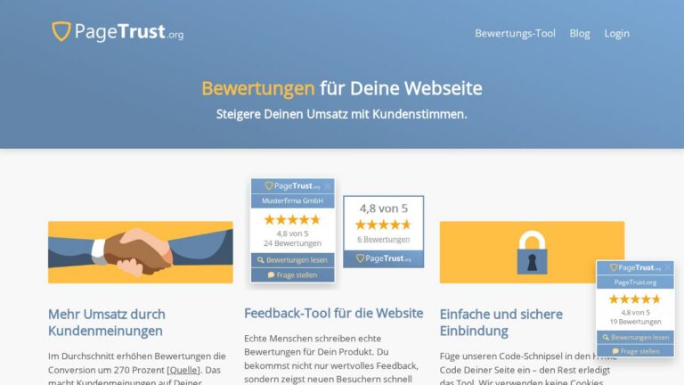 PageTrust – Software für Kundenbewertungen