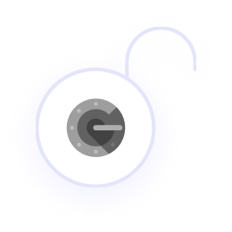 Passwd – Team Password Manager for Google G Suite von Passwd s.r.o. 5 TOTP-Icon mit grauem Zeitschloss-Symbol in hellem Kreis