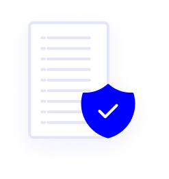 Passwd – Team Password Manager for Google G Suite von Passwd s.r.o. 6 Audit-Icon mit Checklisten-Dokument und blauem Häkchen-Schild