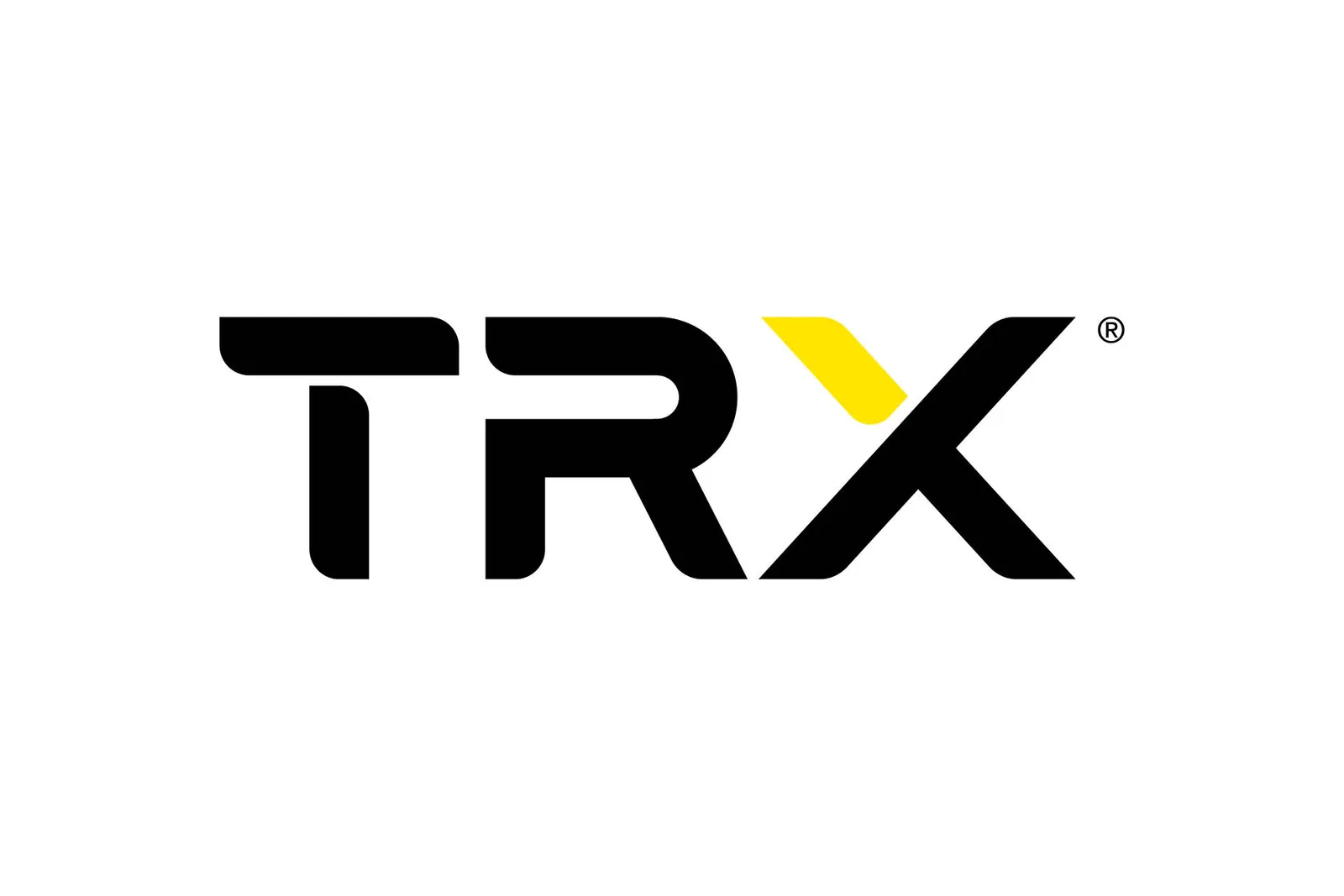 TRX Suspension Training Logo mit gelb-schwarzem Akzent