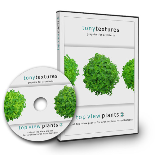 Produktverpackung Top View Plants 2 von Tonytextures mit CD und Box