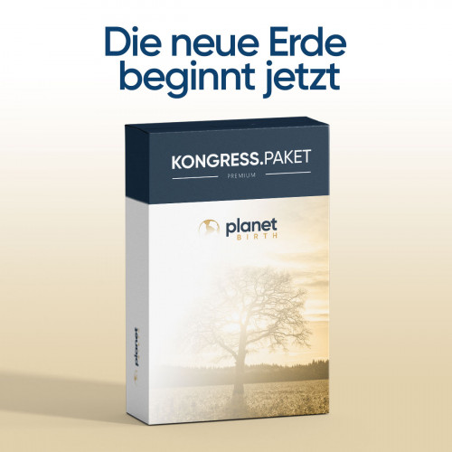 Produktverpackung PlanetBirth Kongresspaket Basic mit Baum-Motiv und blauem Karton