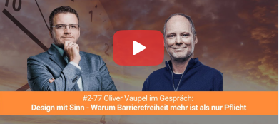YouTube-Videostandbild mit zwei Männern und Play-Button