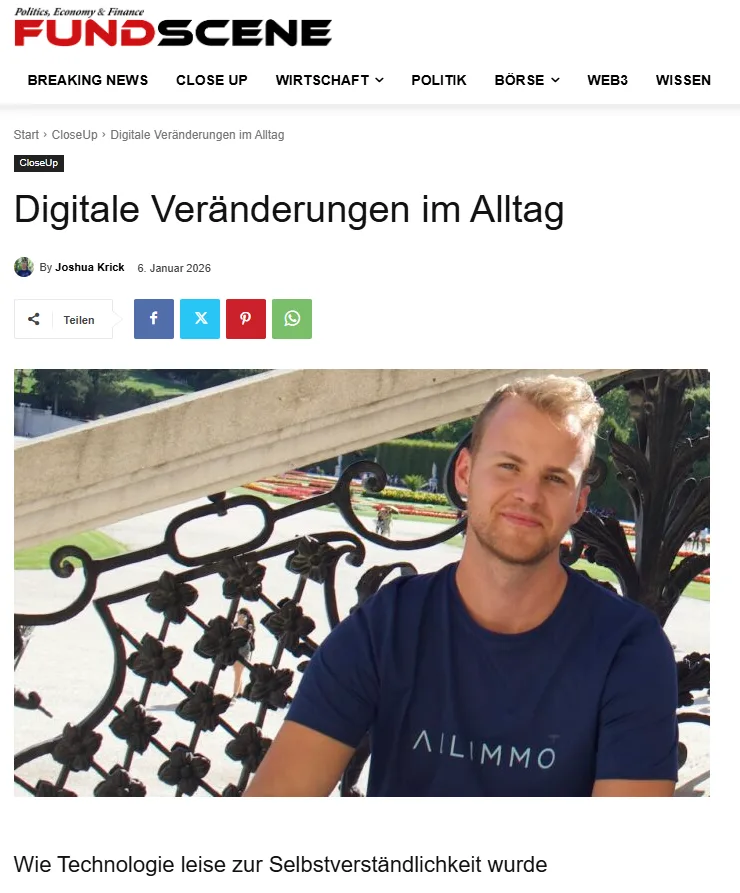 Portrait eines Mannes für FundScene Artikel über digitale Veränderungen