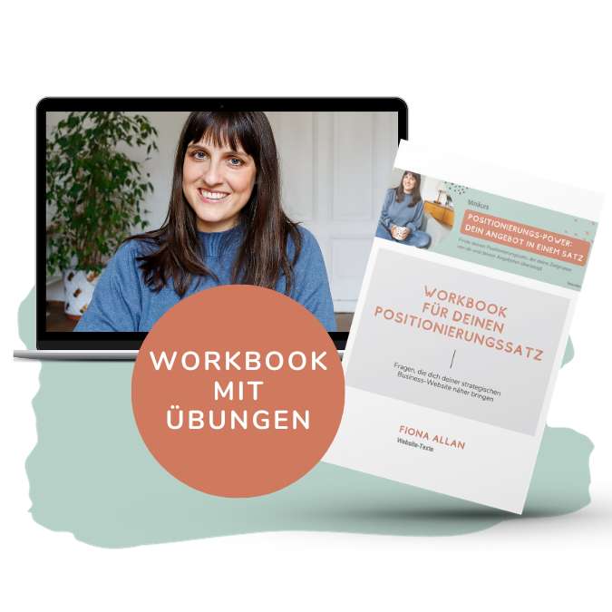 Mockup Positionierungs-Power Workbook mit Videoscreen und überlagerten Seiten