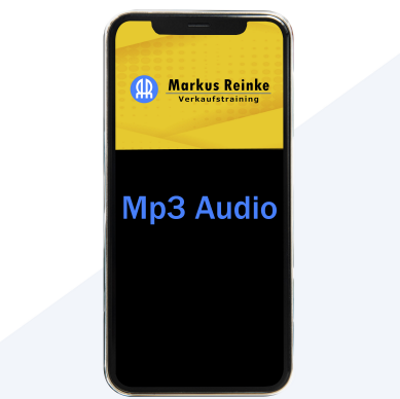 Smartphone-Mockup mit MP3 Audio-Player Interface in Gelb und Blau