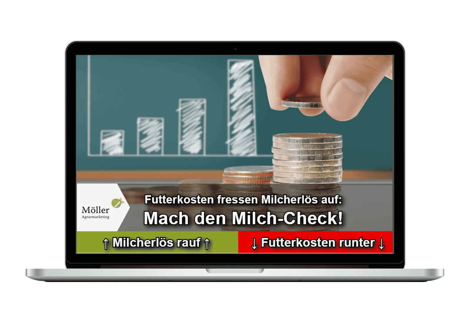 Milchviehbetrieb IOFC-Check Dashboard mit Gewinnanalyse auf Computerbildschirm