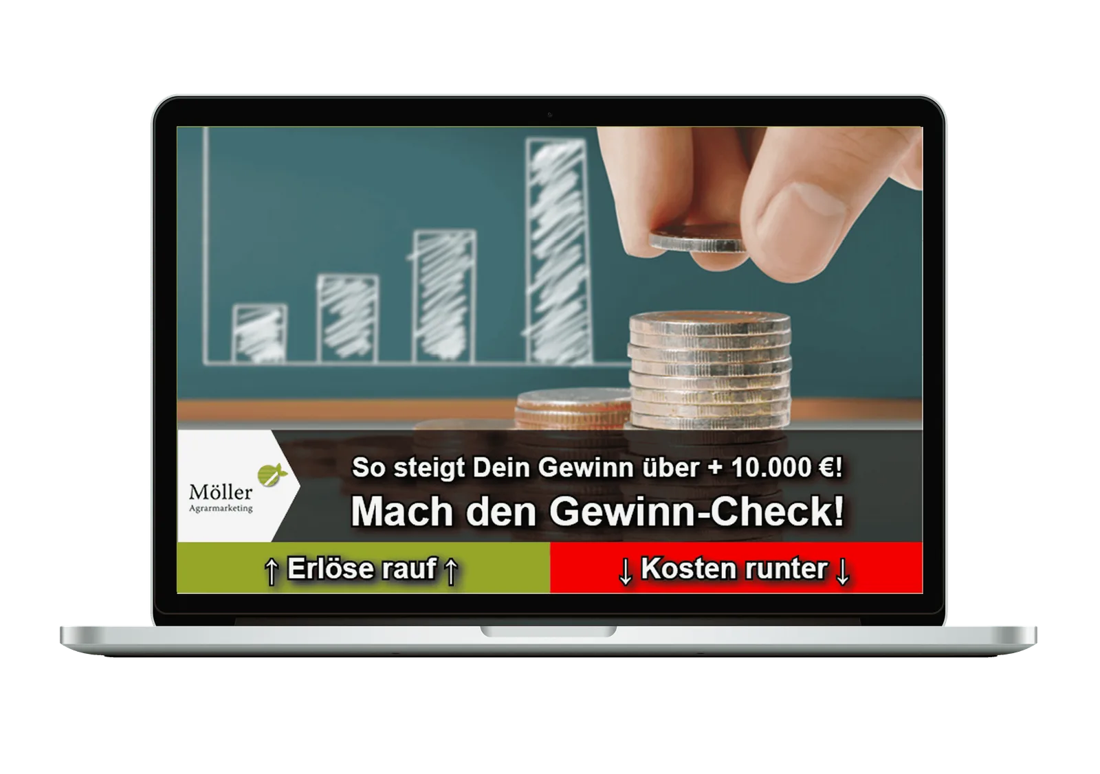 Milch-Gewinn-Check Bildschirmdarstellung mit Rentabilitätsanalyse