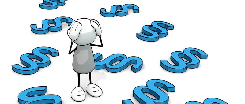 Cartoon-Figur schaut ratlos auf mehrere §-Symbole, Illustration zu Gesetzen und Vorschriften