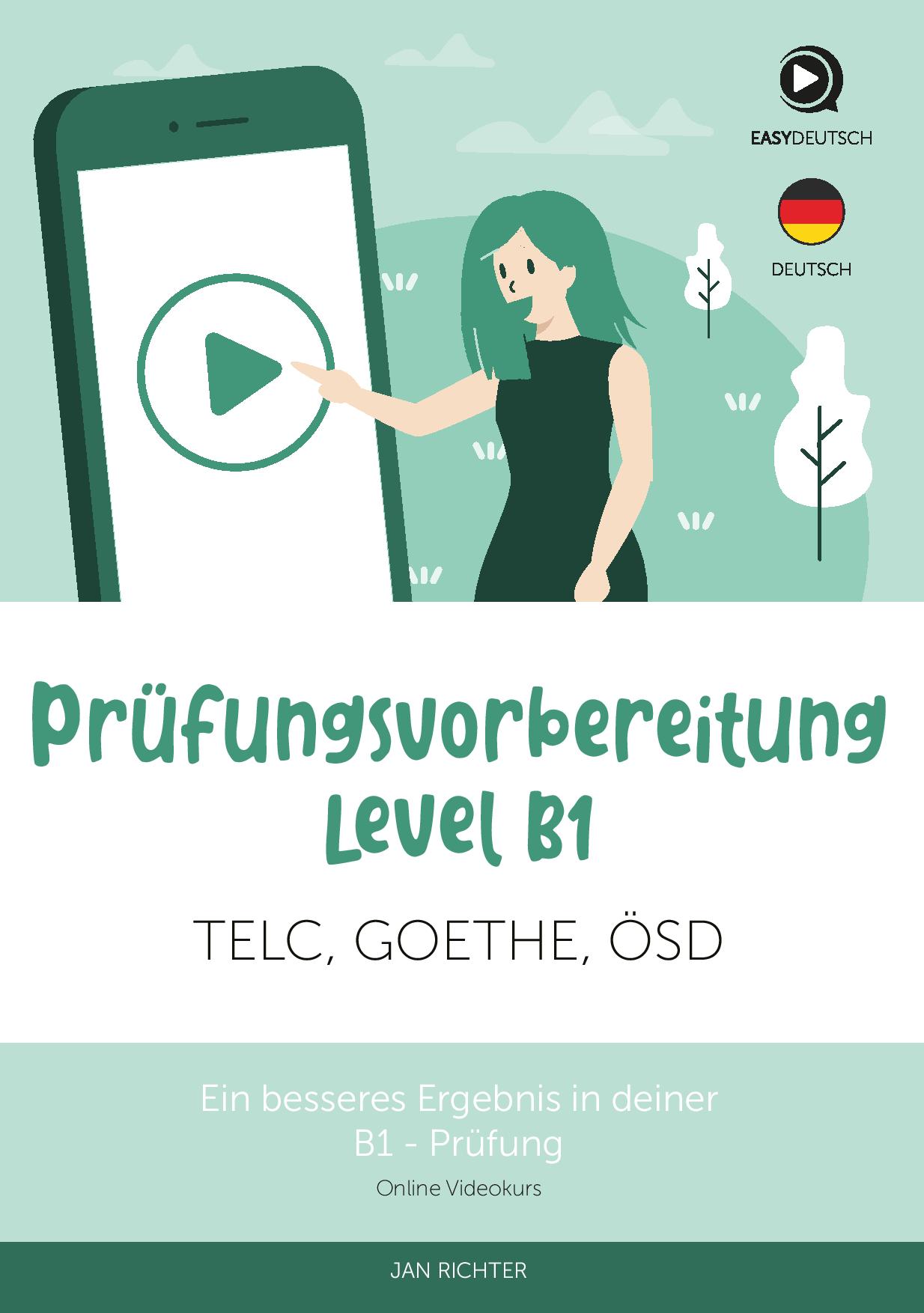 Buchcover Prüfungs Hacking – So bestehst du deine B1-Deutschprüfung mit Illustration