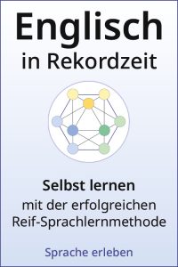 Englisch in Rekordzeit Selbstlernkurs mit geometrischem Netzwerk-Logo