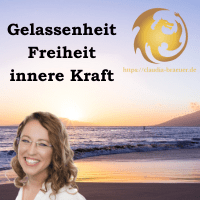 Hero-Bild zum Minikurs mit Claudia Bräuer, Sonnenuntergang und Wasser, goldener Kreis mit Spirale
