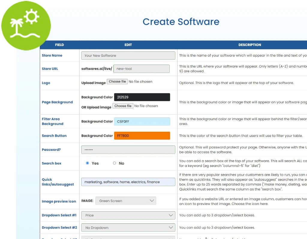 Remixable Founder Edition Software Generator mit Icon