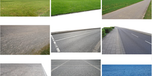 Kollektion von 150 Vordergrund-Grafiken mit Wiesen, Straßen und Bodentexturen