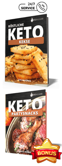 E-Book Bundle Keto-Kekse und Keto-Partysnacks mit Service-Symbol