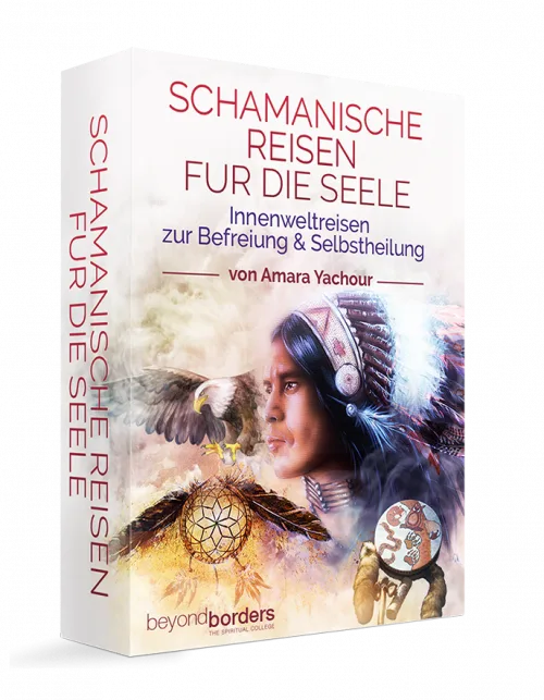 Produktcover Schamanische Reisen für die Seele mit indigenem Frauengesicht und Adler