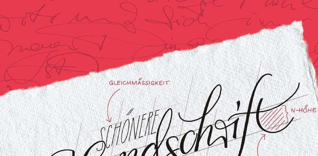 Schöner Handschrift-Titel mit Anmerkungen zu Gleichmäßigkeit und n-Höhe auf rotem Hintergrund