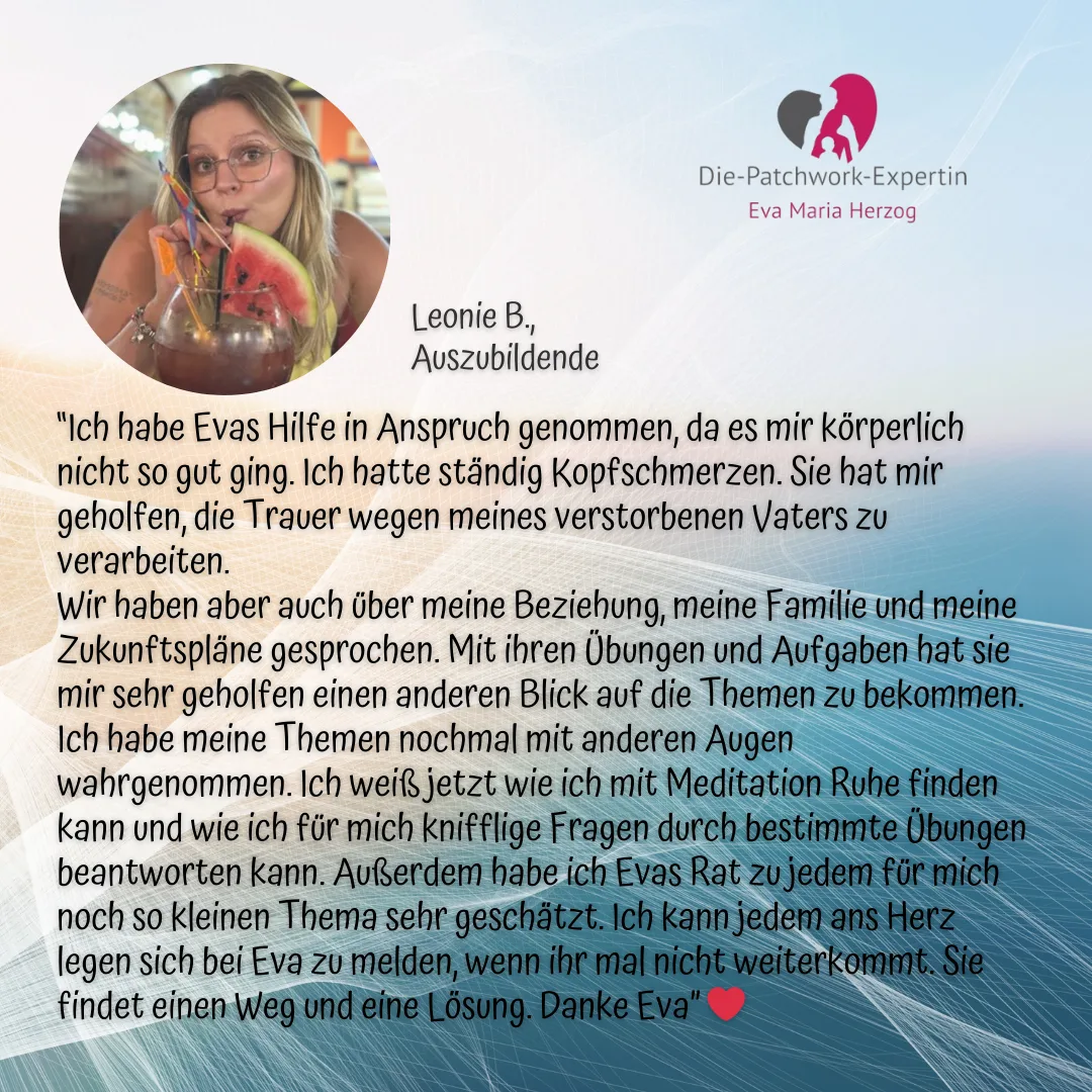 Feedback von Leonie B., Auszubildende, mit Porträt und Testimonial zum Coaching