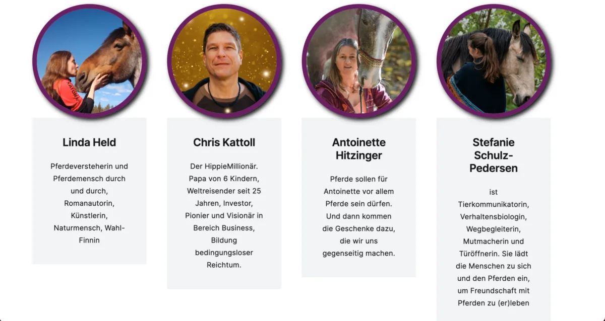 Speaker-Galerie mit Linda Held, Chris Kattoll, Antoinette Hitzinger, Stefanie Schulz-Pedersen