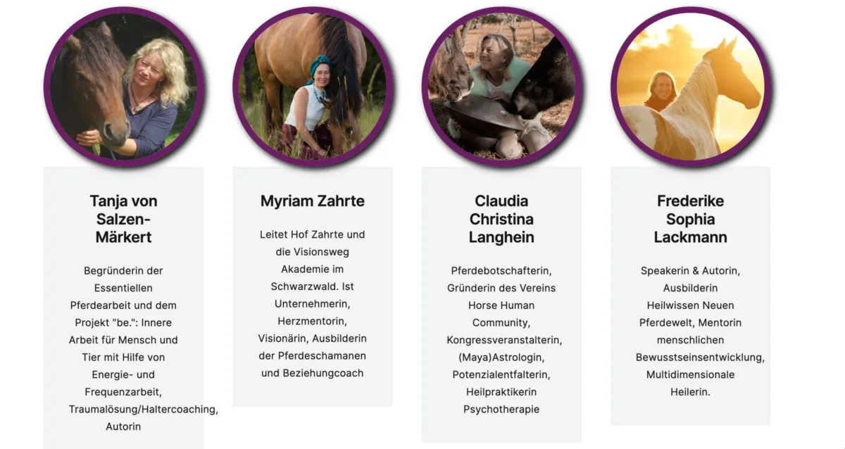 Speaker-Galerie mit Tanja von Salzen-Märkert, Myriam Zahrte, Claudia Christina Langhein, Frederike Sophia Lackmann