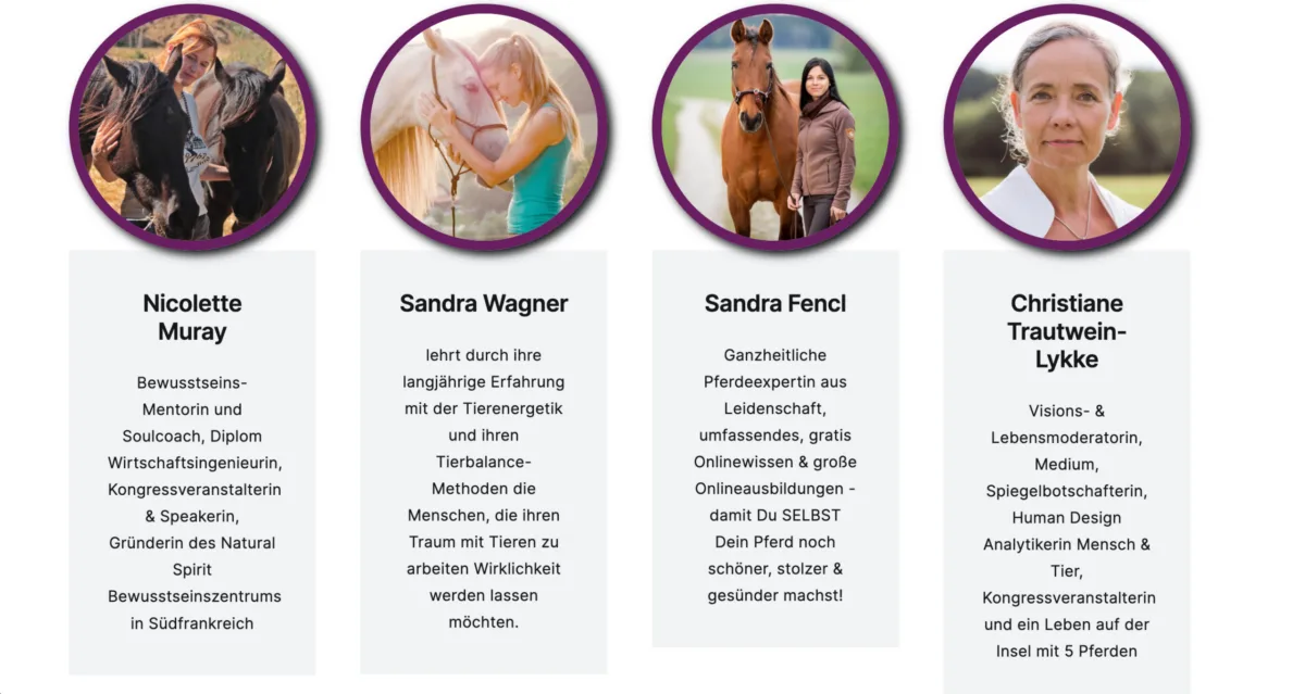 Speaker-Galerie mit Nicolette Murray, Sandra Wagner, Sandra Fencl, Christiane Trautwein-Lykke